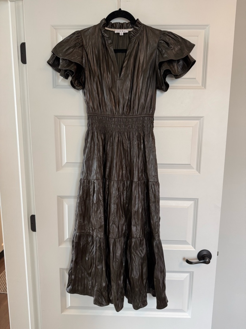 NWOT THML Faux Leather Midi Dress - Picture 2 of 5